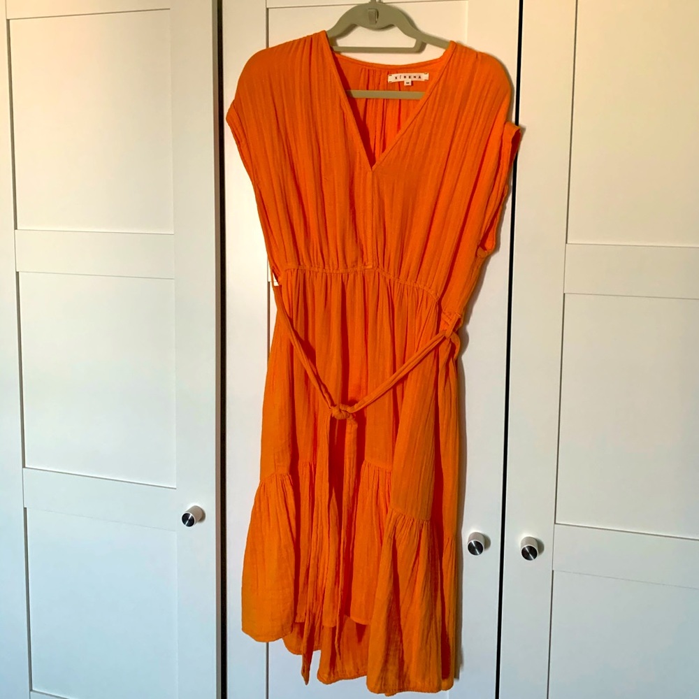 XIRENA Orange Dress Sz M